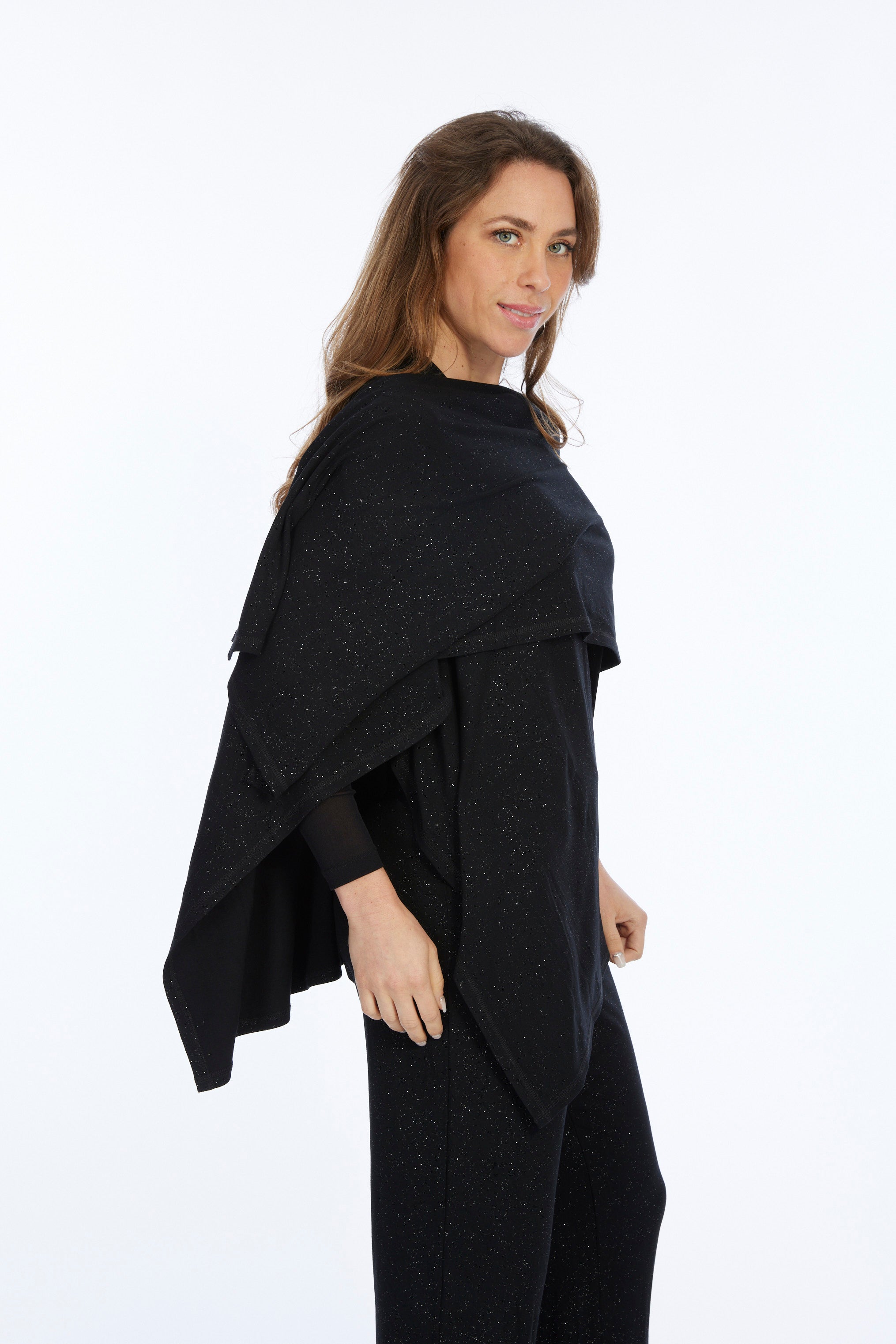 Women's glittery sparkly poncho