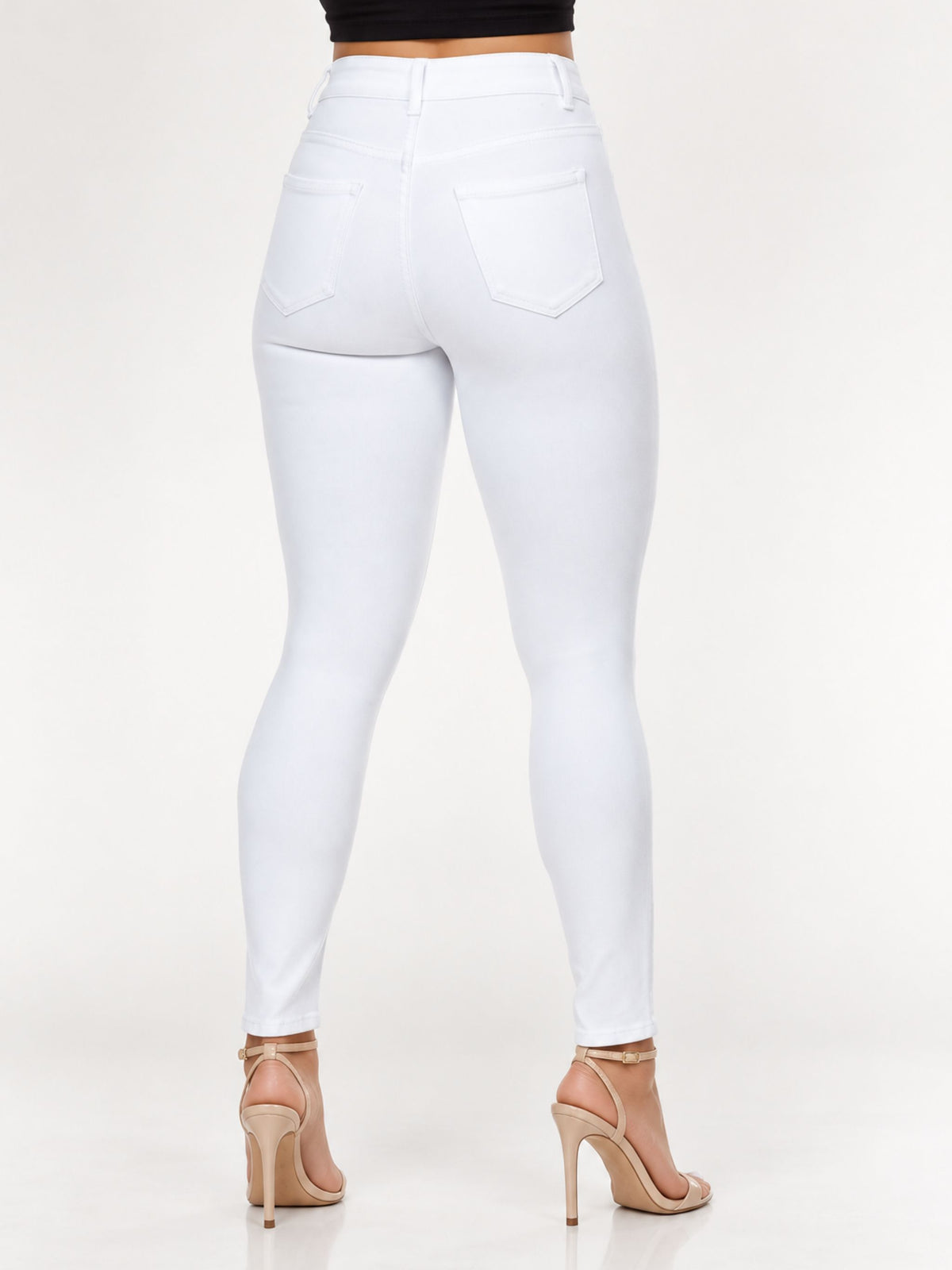 High Waisted White Denim Jeans JACKIE Lior Paris