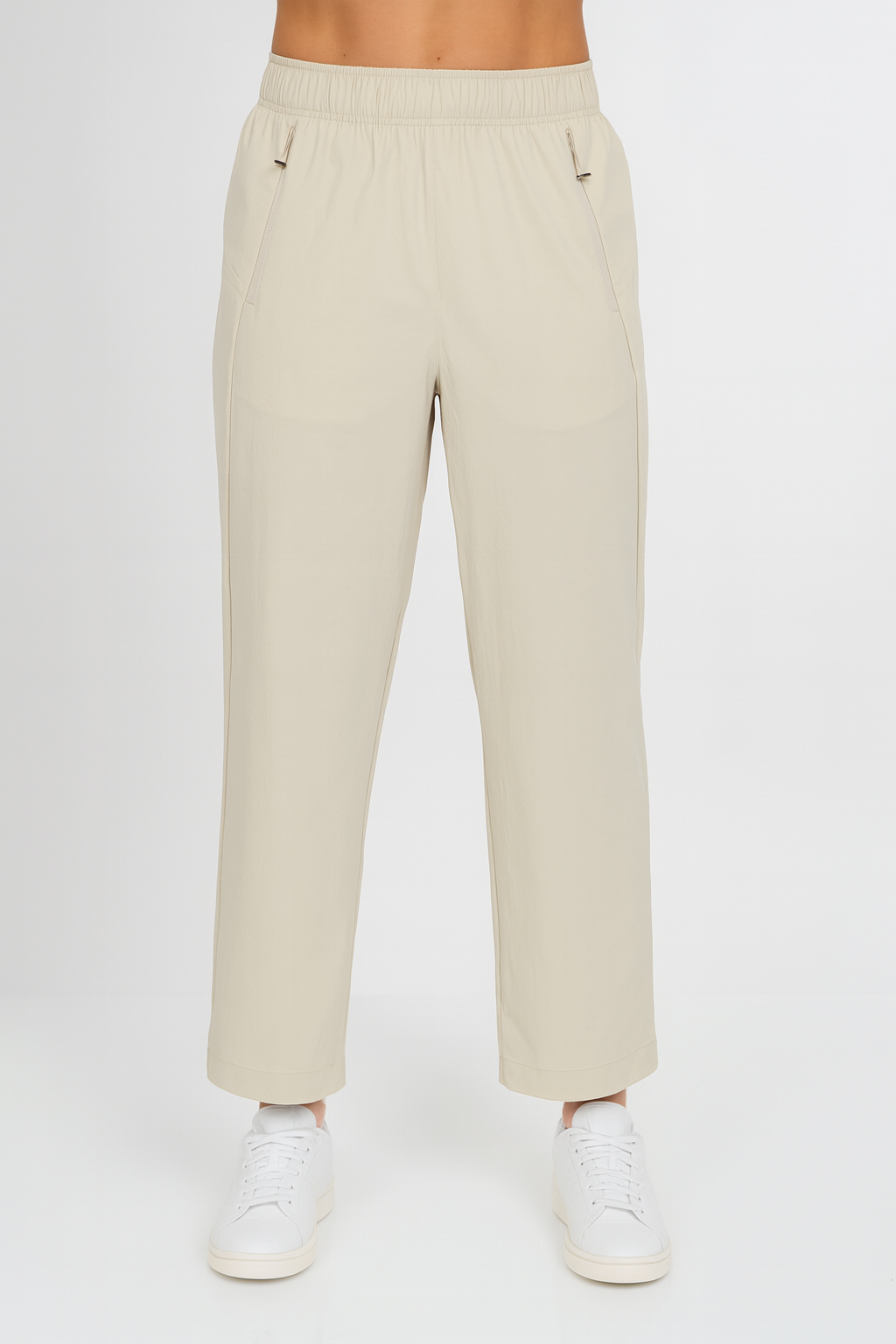 LIOR Women's Pull-On Travel Ankle Pant – Lightweight Straight Leg with Zip Pockets -"Lana"
