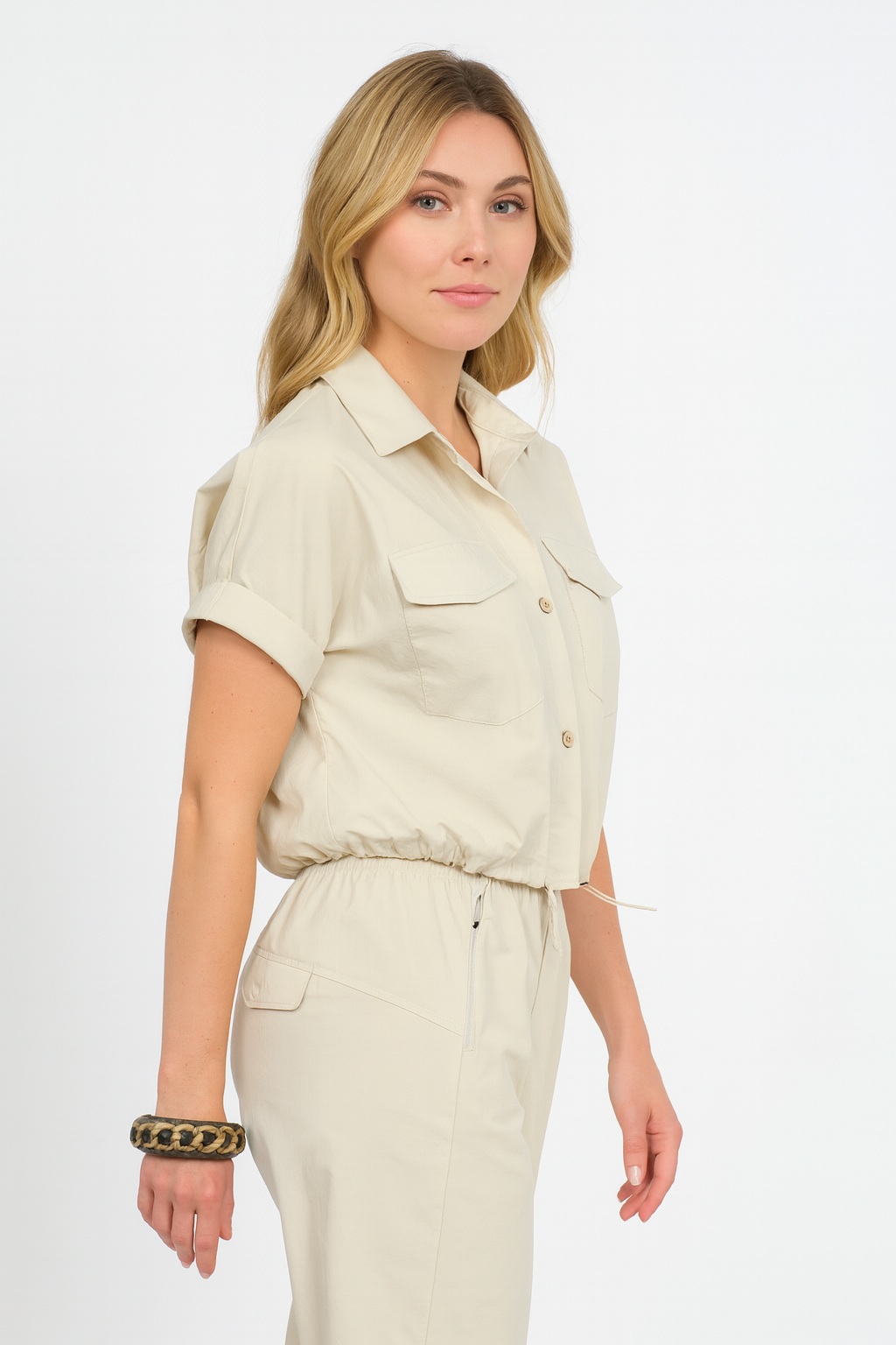 LIOR Women's Lightweight Short-Sleeve One-Piece with Pockets