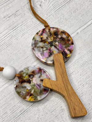 Alisha D Multicolor Tree Resin Pendant Statement Necklace Adjustable Cord