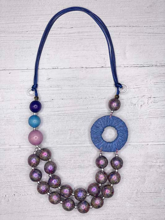 Alisha D Double Layered Beaded Handmade Statement Necklace