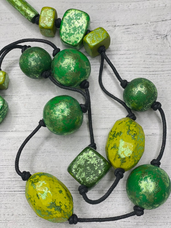 Alisha D Handmade Multi Strand Beaded Statement Necklace Adjustable Cord