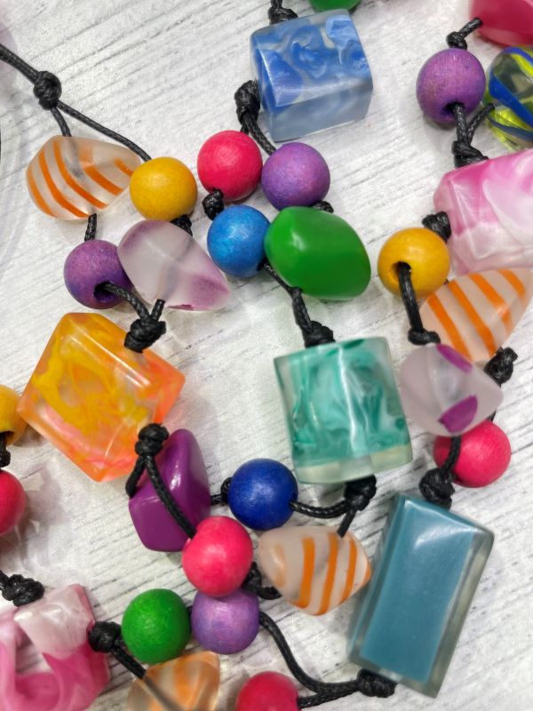 Alisha D Multicolor Beaded Strands Statement Necklace