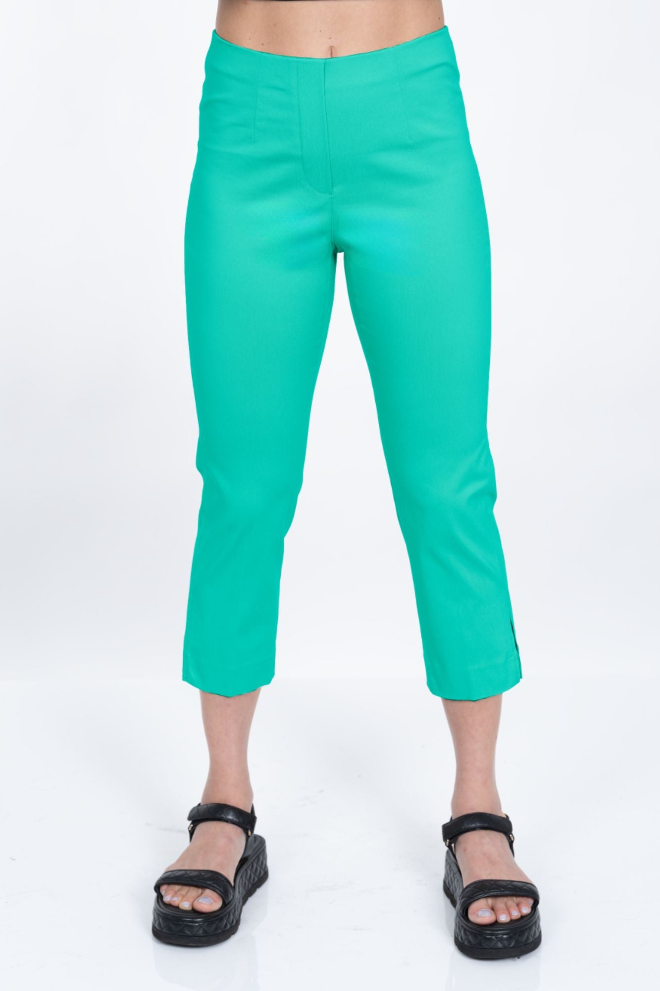 LIOR Women's Seafoam Pull On Cropped Capri 23" Inseam Techno Fabric - "Sidney"