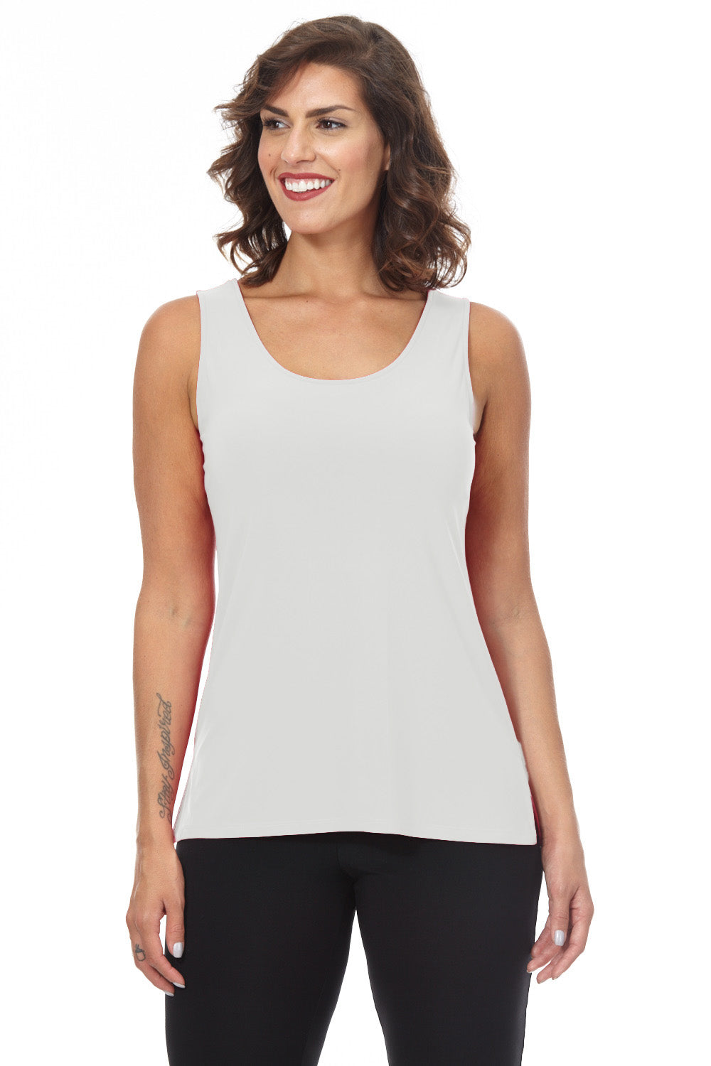 Women's Reversible White Tank - Alisha D