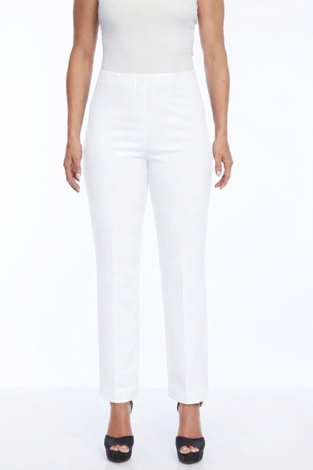 LIOR Women's White Classic Straight Leg Dress Pant-"Sammy"