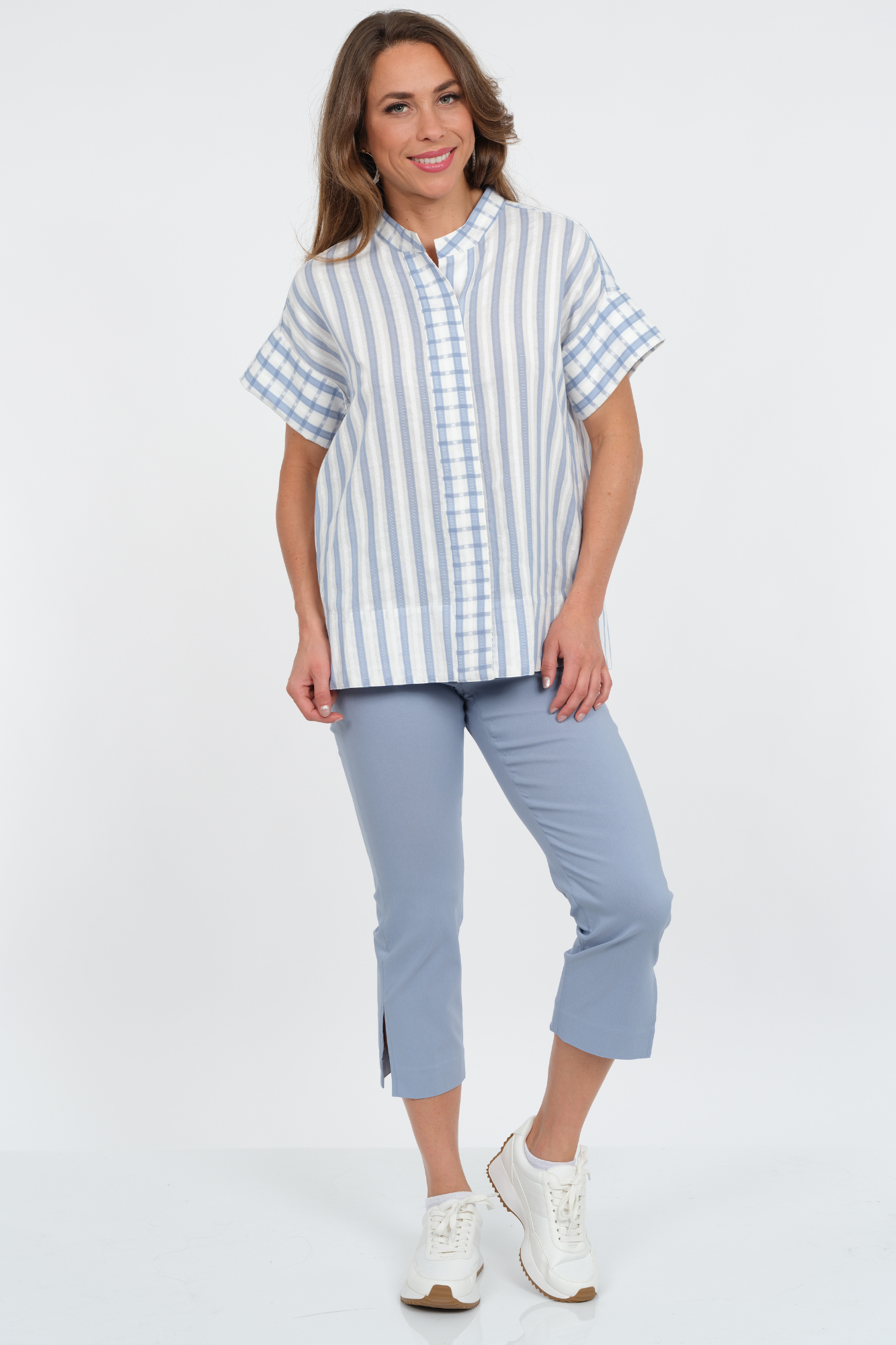 LIOR Women's Chambray Cropped Pull-On Pant "Sidney"