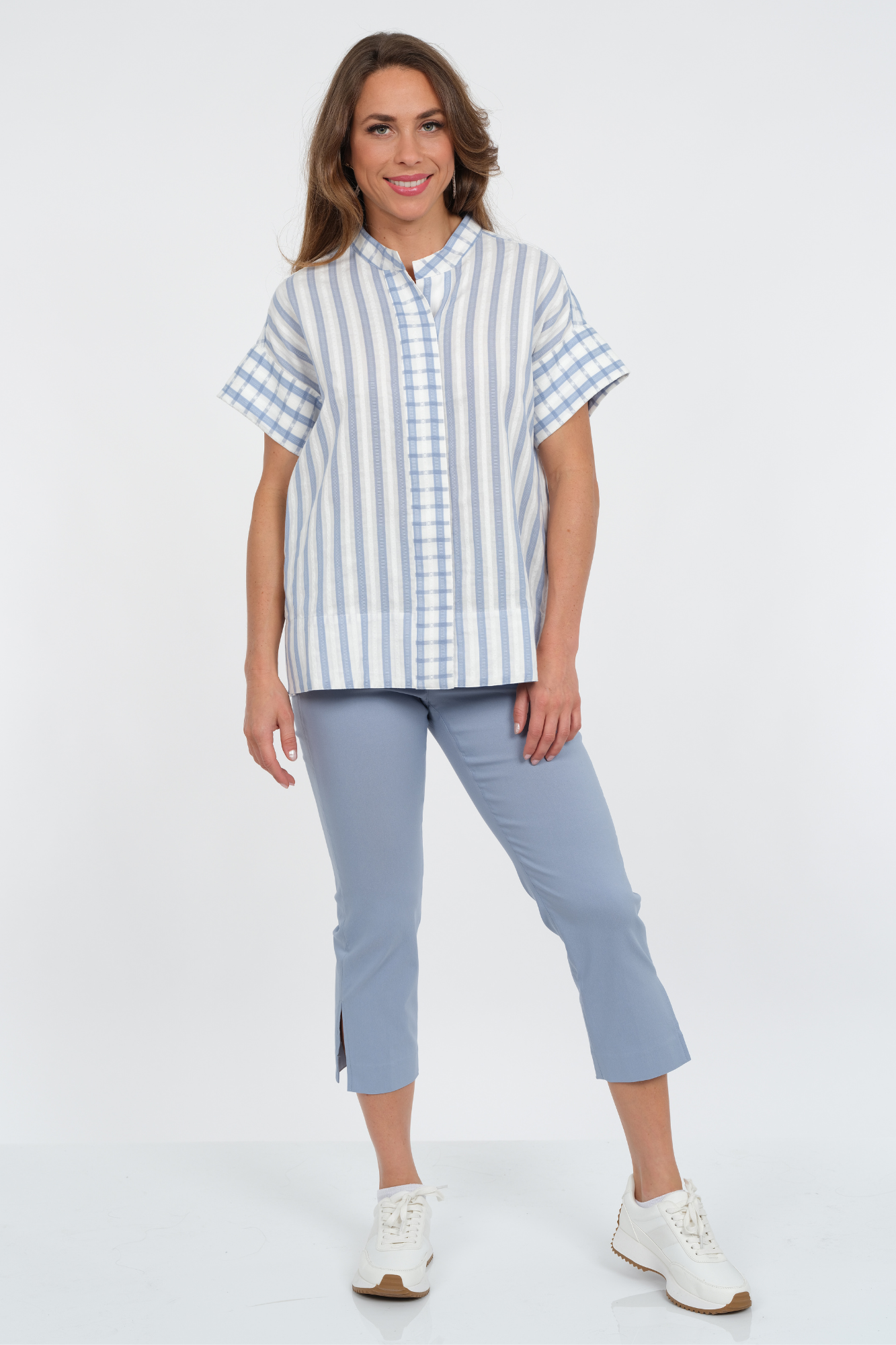 LIOR Women's Chambray Cropped Pull-On Pant "Sidney"