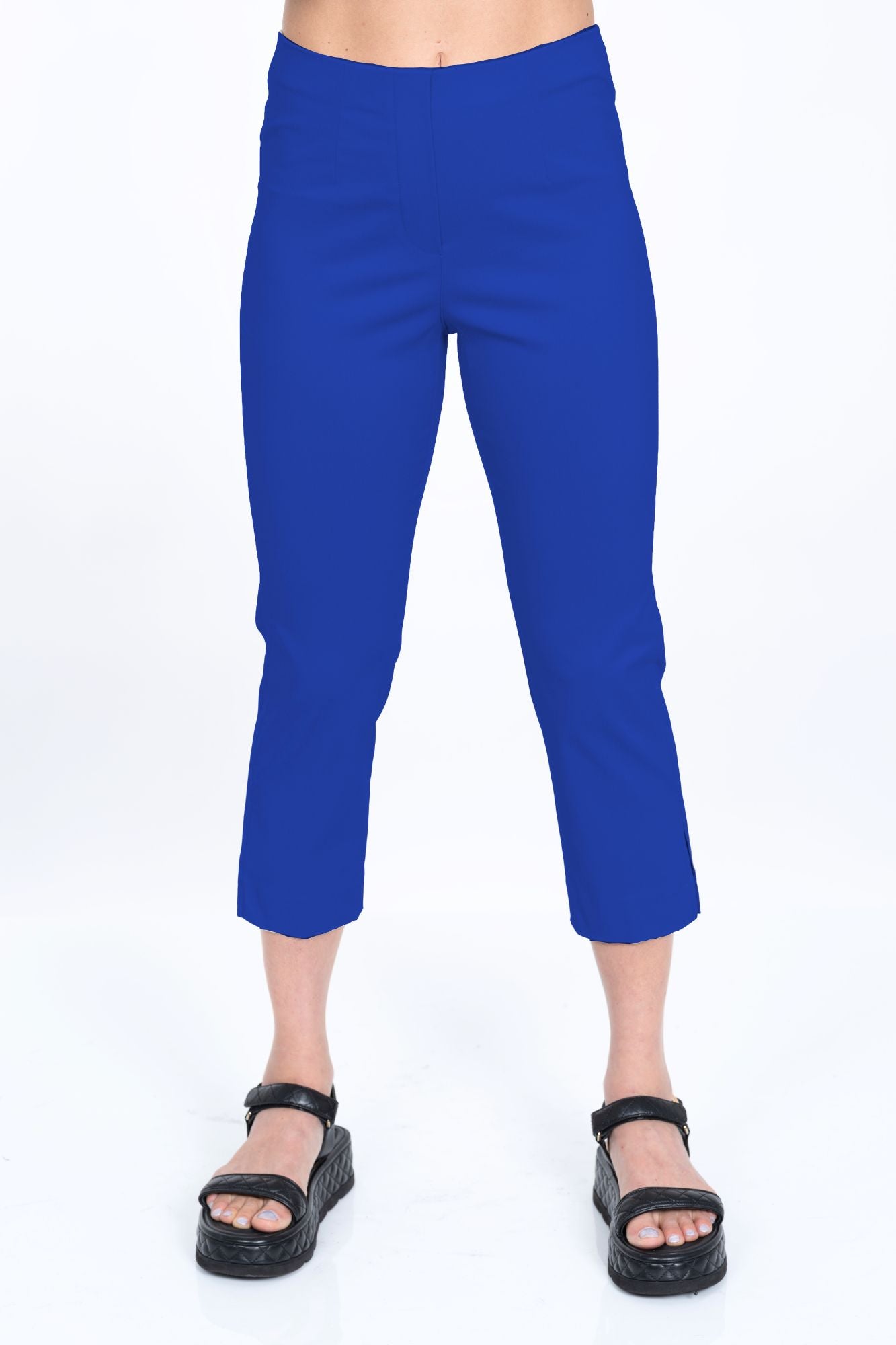 LIOR Women's Royal Pull On Cropped Capri 23" Inseam Techno Fabric - "Sidney"
