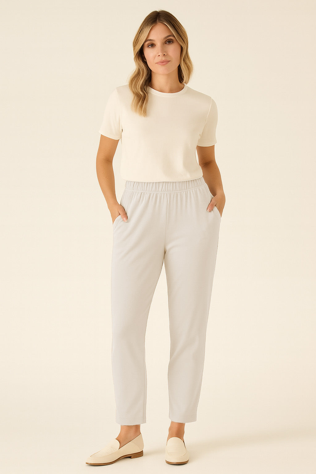 Buttery Soft Pull-On Tapered Pant for Women - Lounge Pant with Pockets - "York"