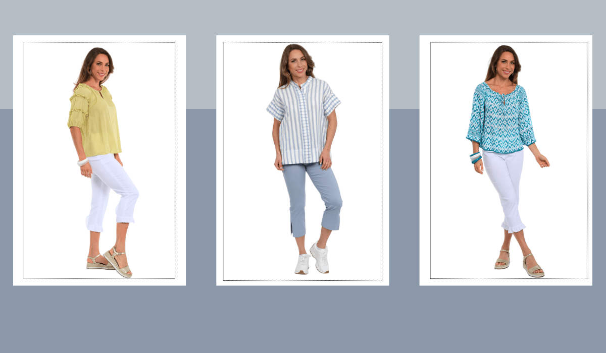 women's cropped pull on pants