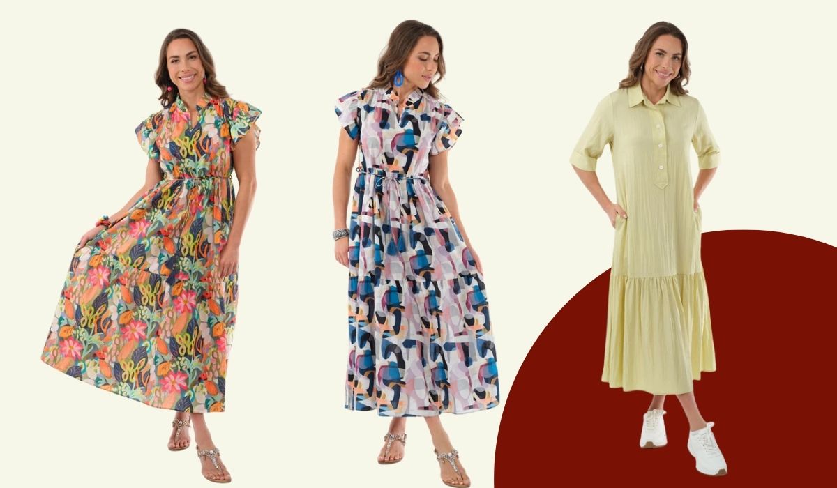 maxi dresses with 3/4 sleeves