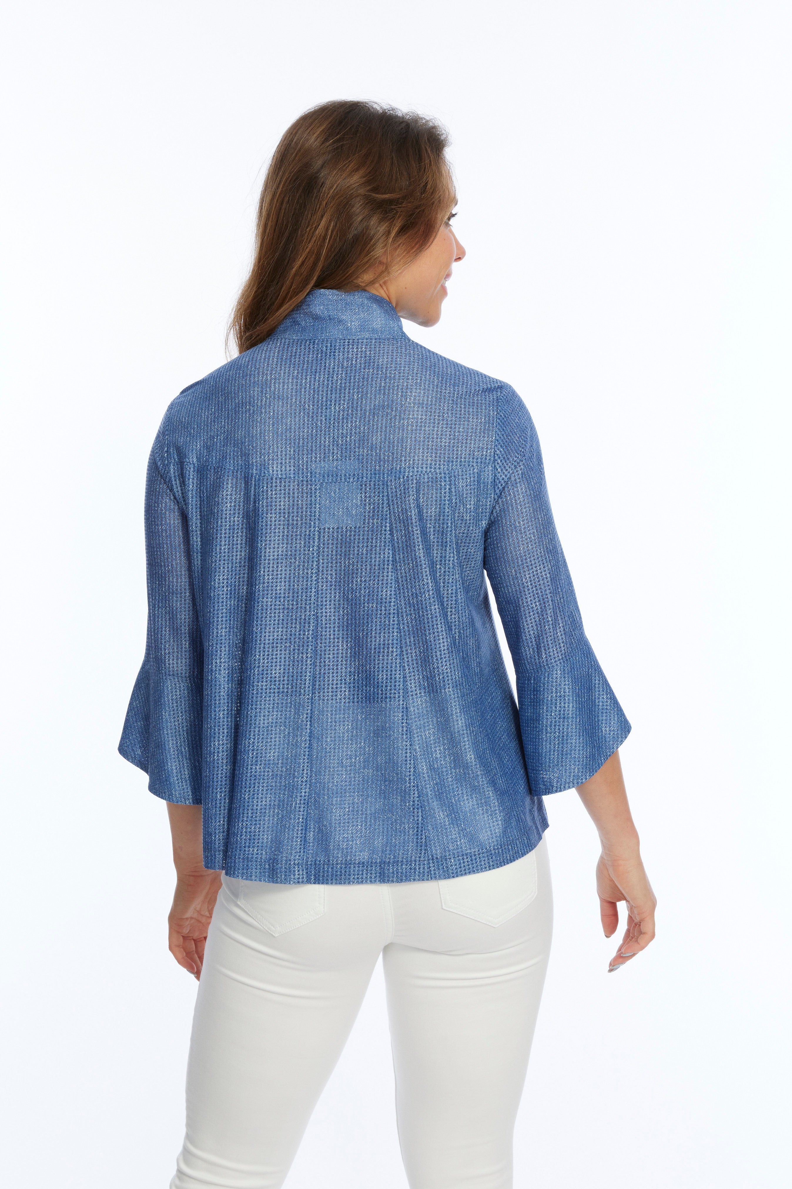 Women's Chambray Blue Mesh Jacket Vaya LIOR