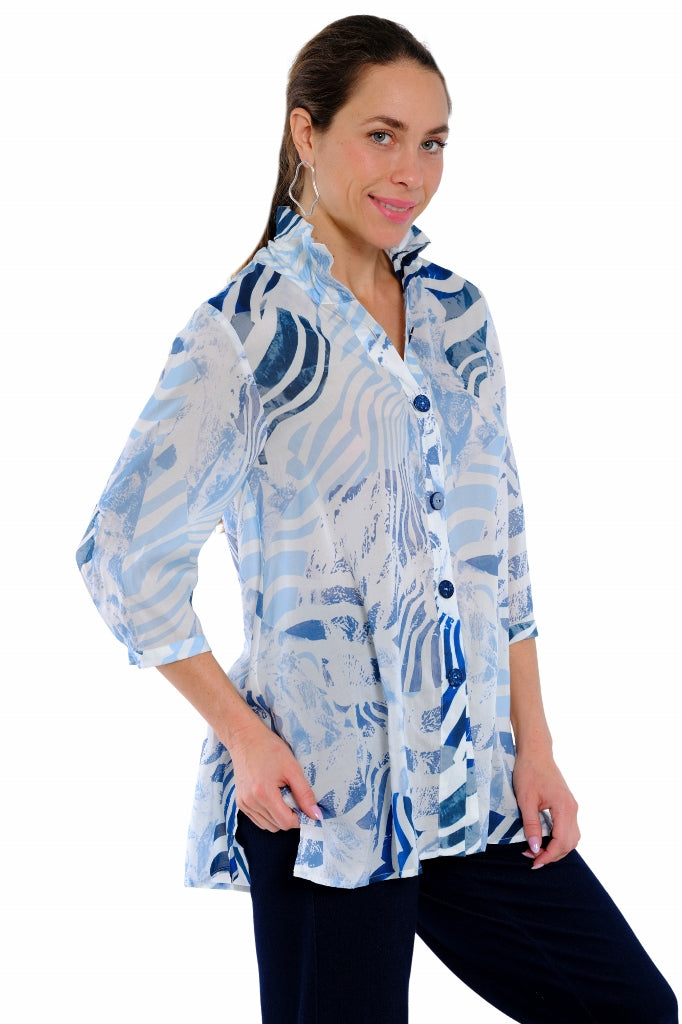 Lightweight women’s travel tunic relaxed fit front view