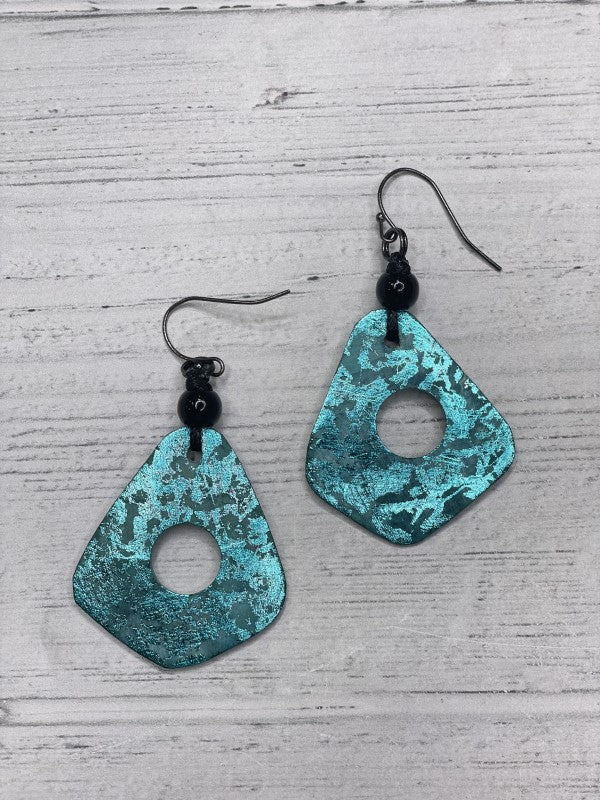 Alisha D Dangle Turquoise  Metallic Earrings