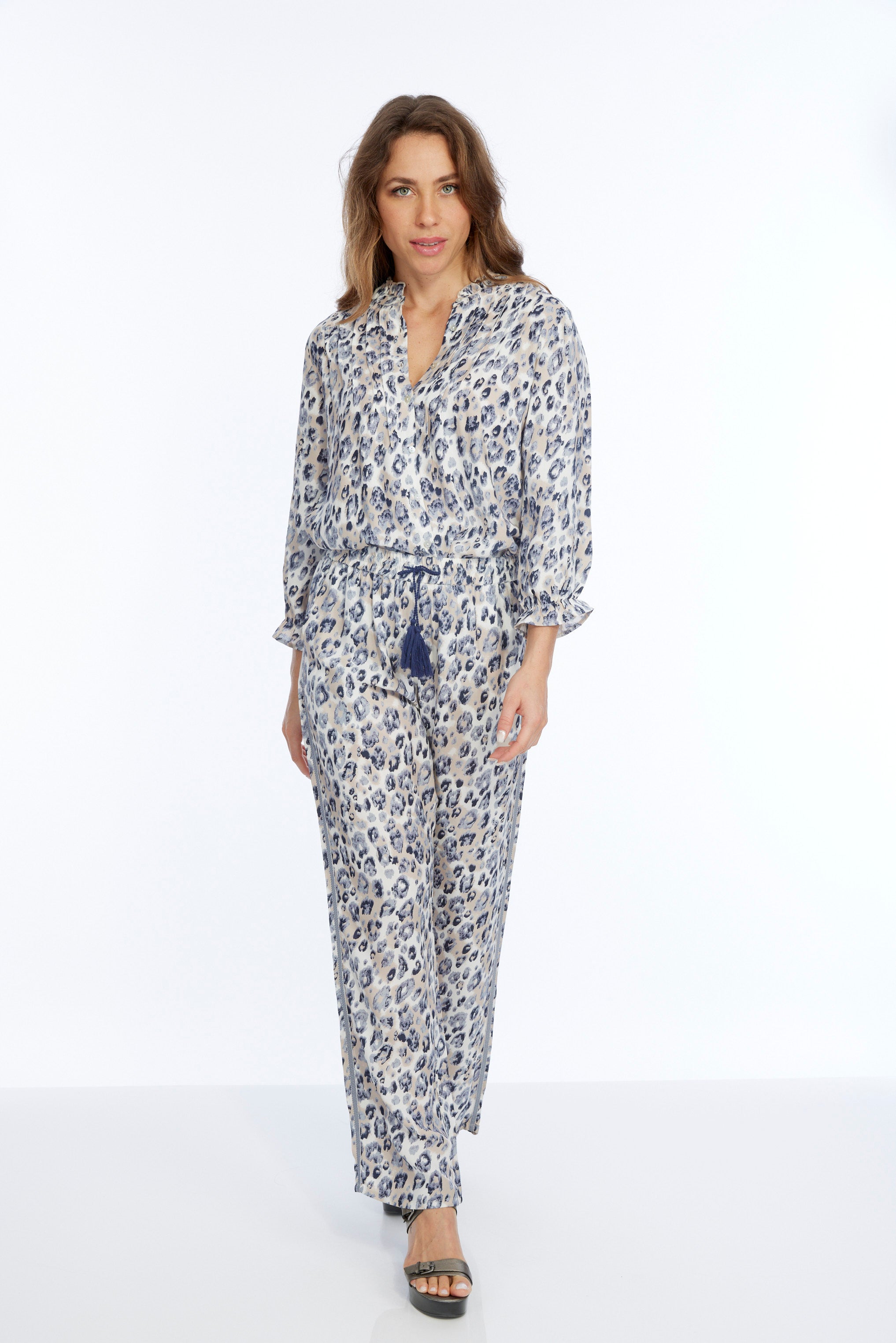 Navy Leopard Top & Pant Set | Florence & Flynn | LIOR