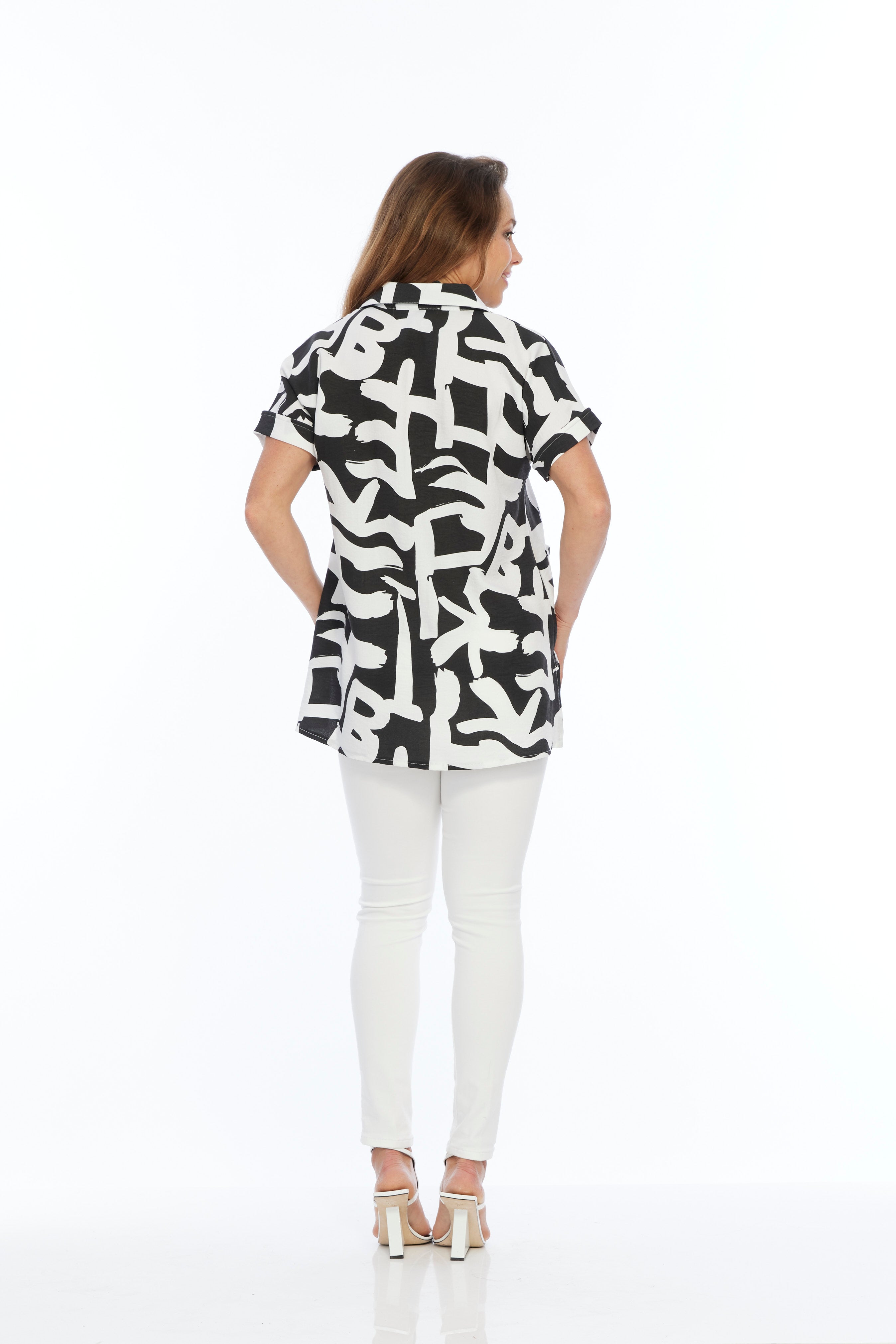 Boyfriend Tunic With Collar & Side Pockets HARLOW | LIOR