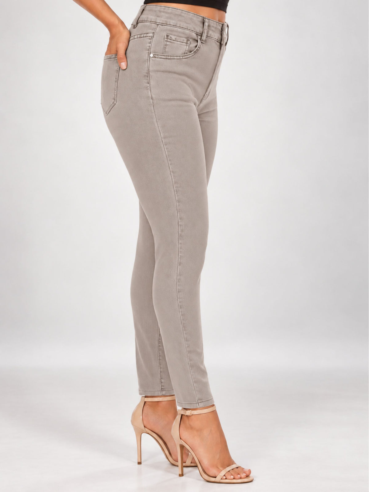 High Waisted Concrete Denim Jeans JACKIE Lior Paris