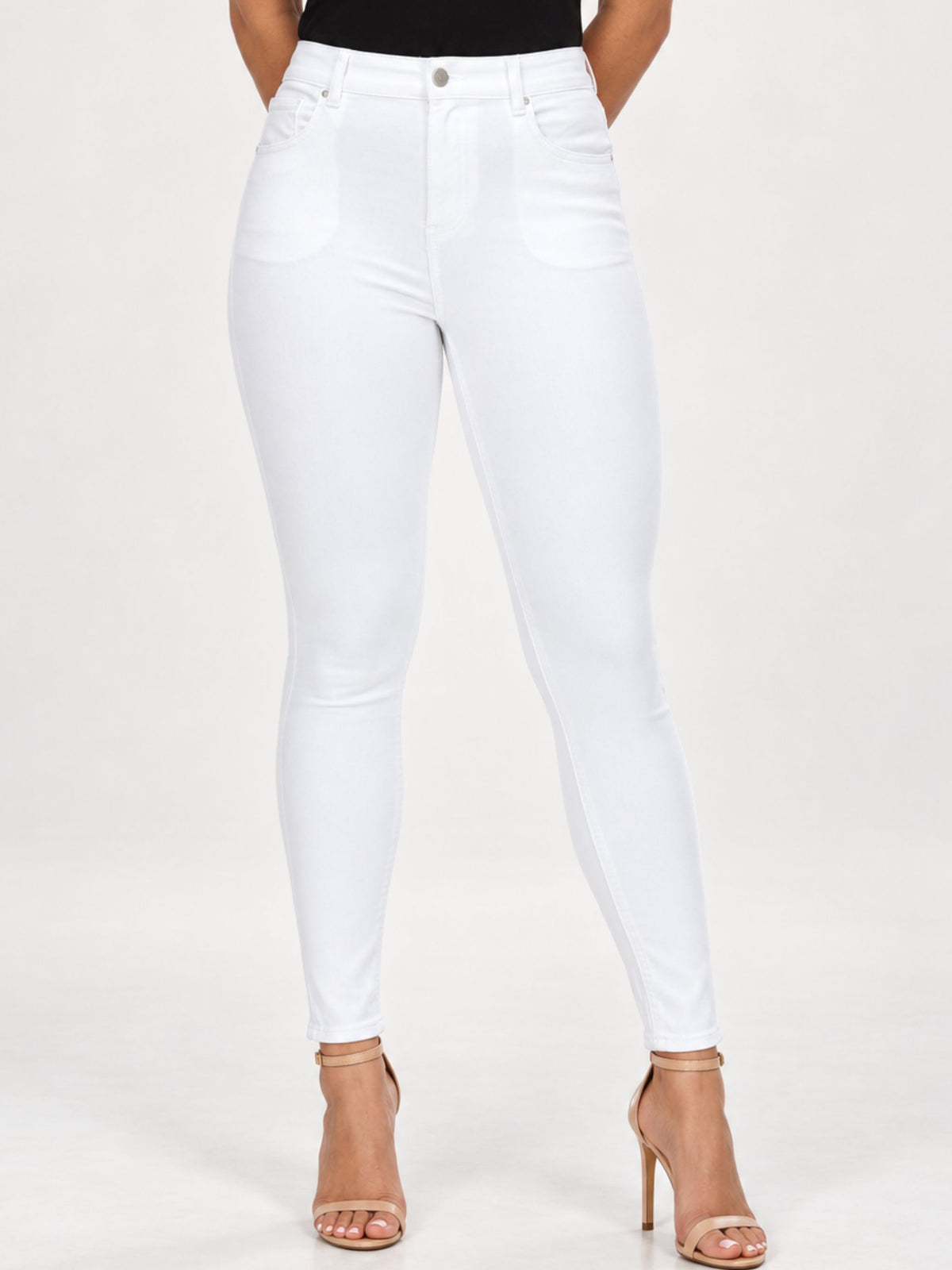 High Waisted White Denim Jeans JACKIE Lior Paris