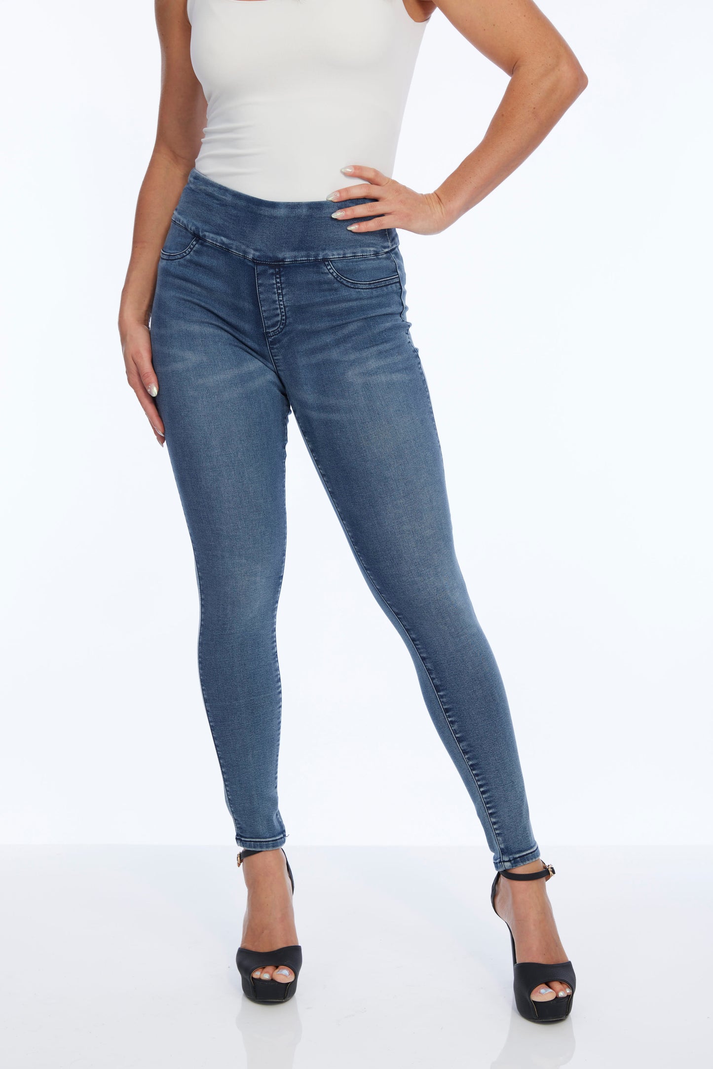 Blue Denim Jeans With Power Stretch LIOR | Jane