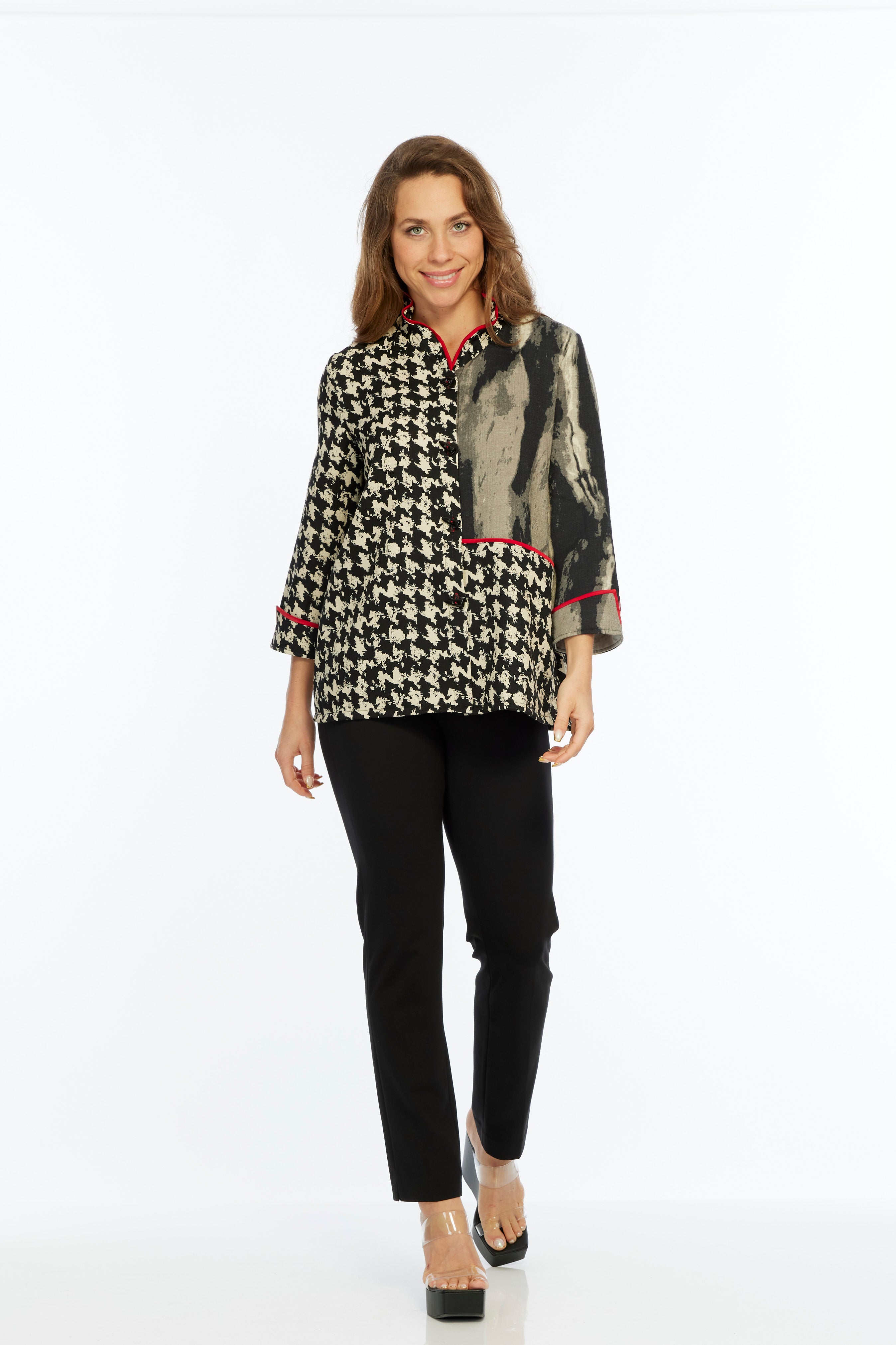 LIOR Women's Houndstooth Jacket Shirt - Kylie