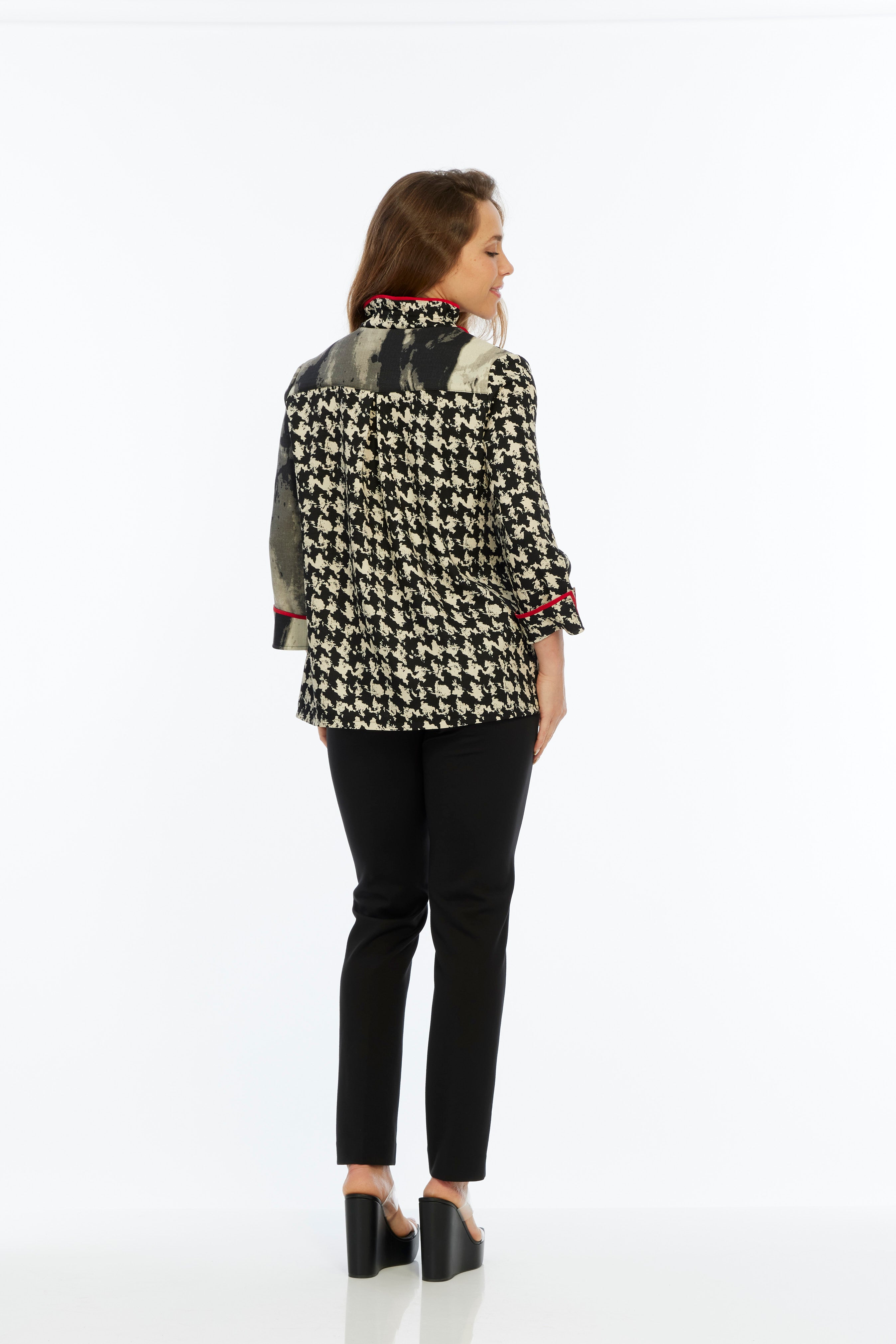 LIOR Women's Houndstooth Jacket Shirt - Kylie