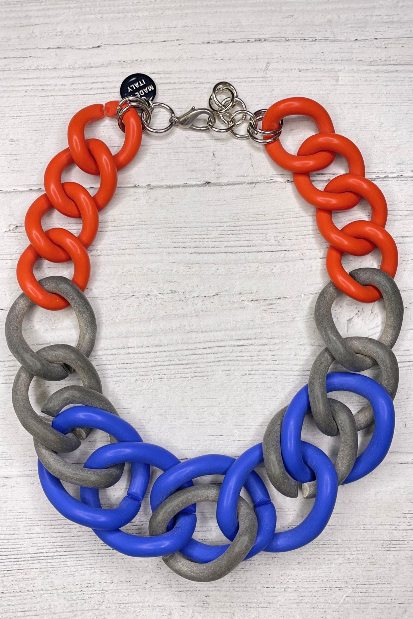 Alisha D Resin Chunky Statement Necklace Link Chain