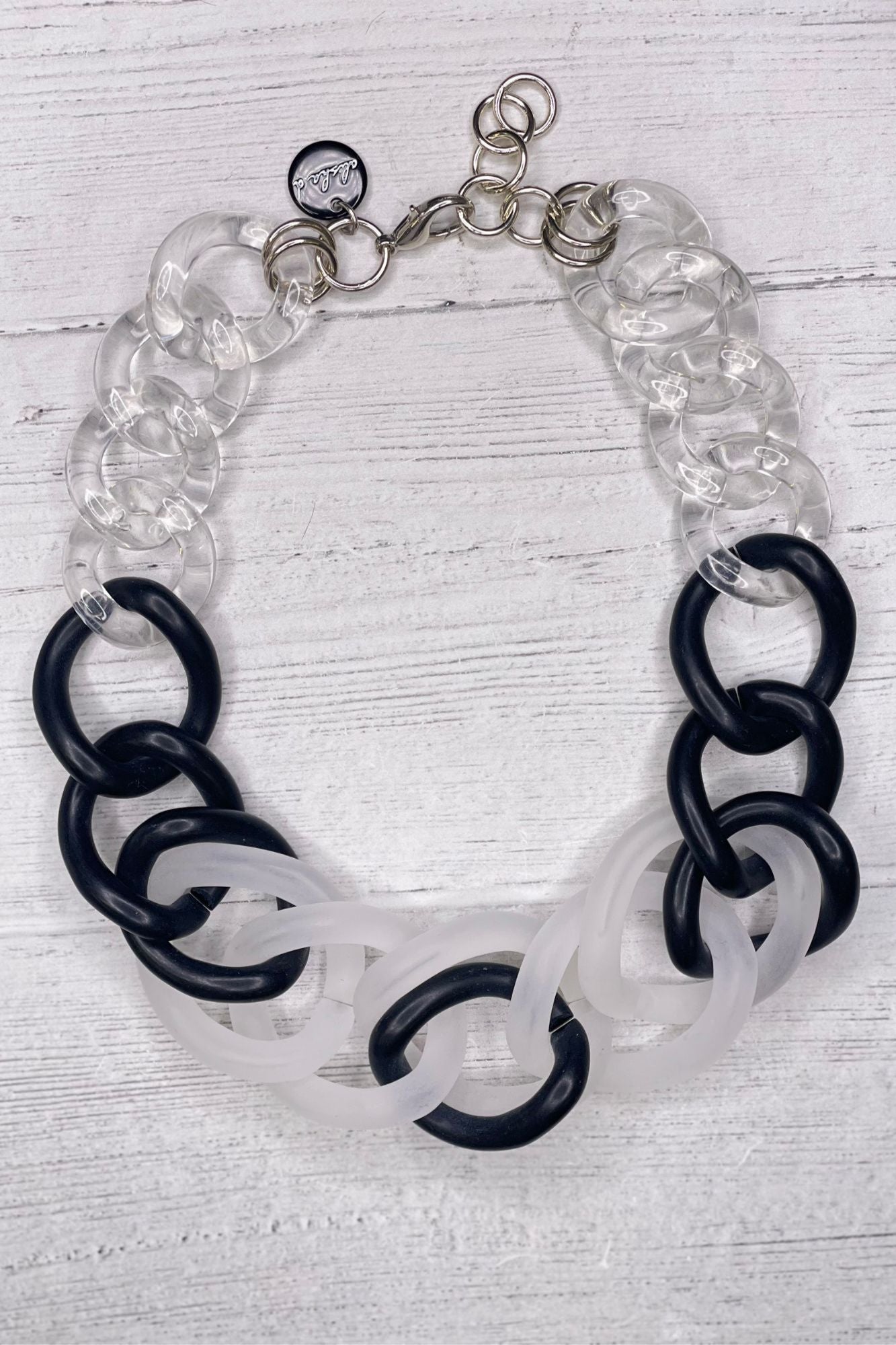 Alisha D Resin Chunky Statement Necklace Link Chain