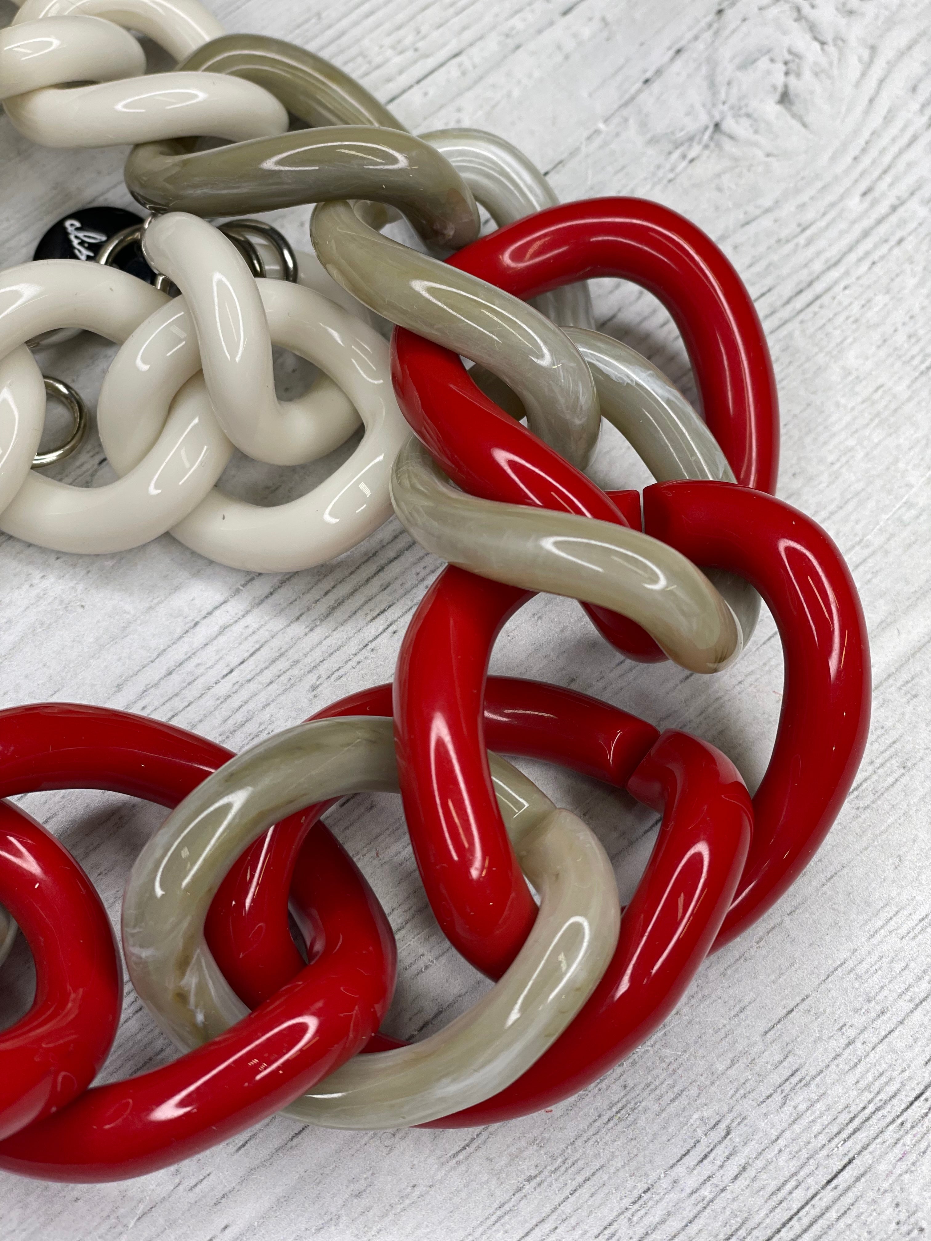 Alisha D Resin Chunky Statement Necklace Link Chain