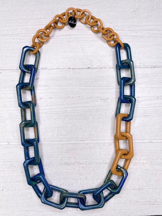 Alisha D Chunky Long Resin Statement Necklace