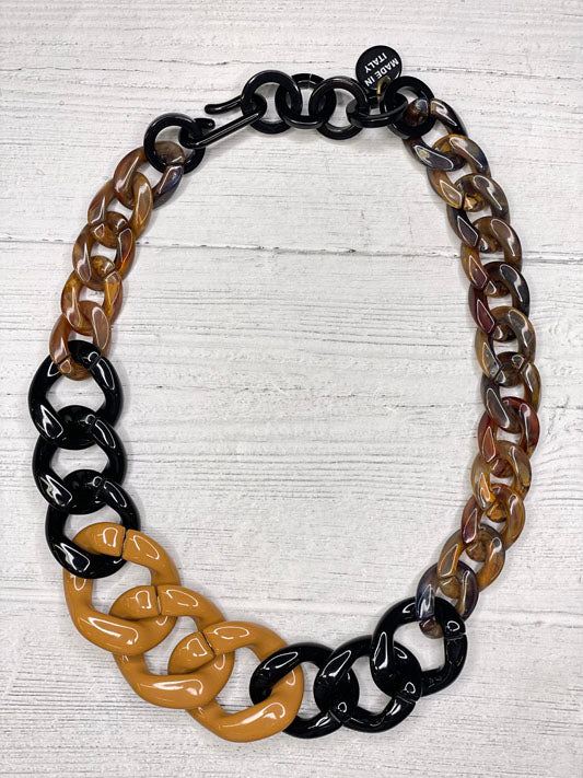 Alisha D Women's Chunky Resin Curb Link Statement Necklace