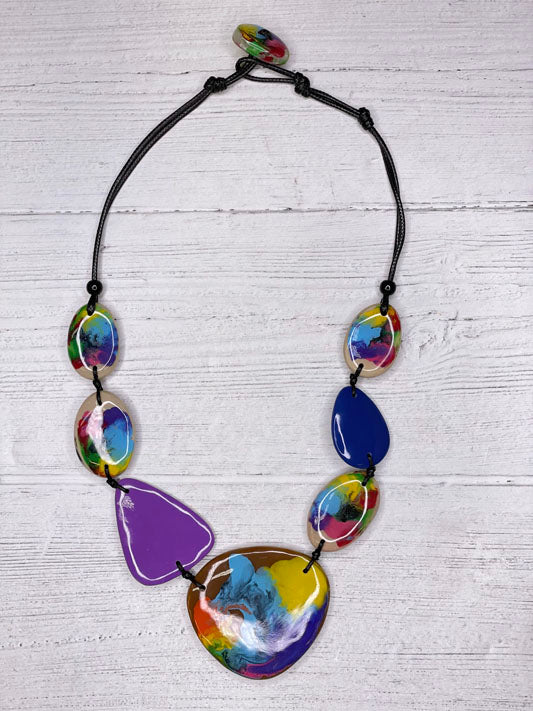 Resin Beaded Statement Necklace