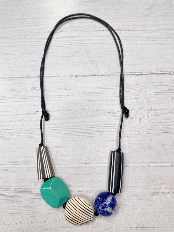 Alisha D Minimalist Design Statement Necklace Adjustable Cord