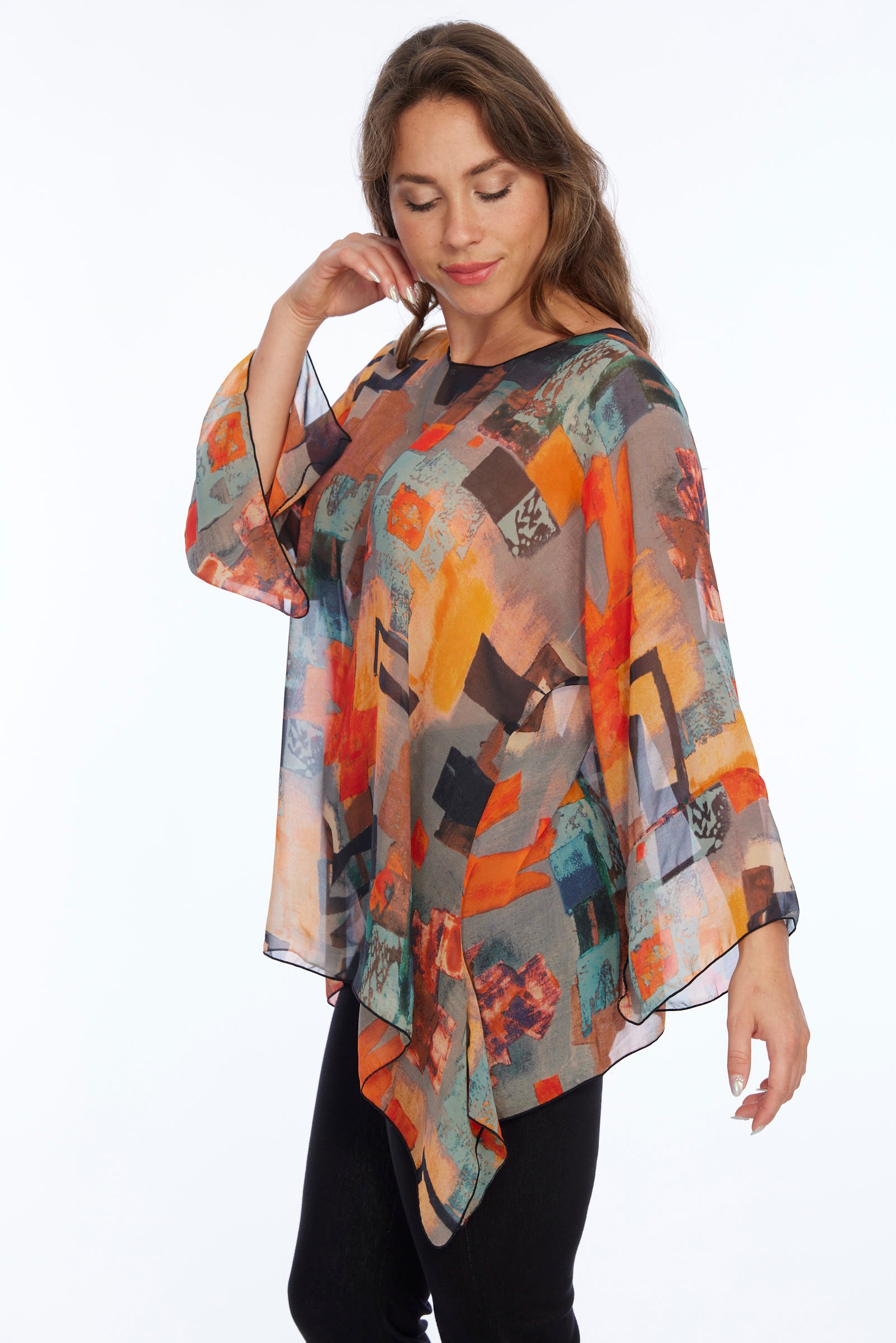 One Size Burnt Orange Blouse LIOR