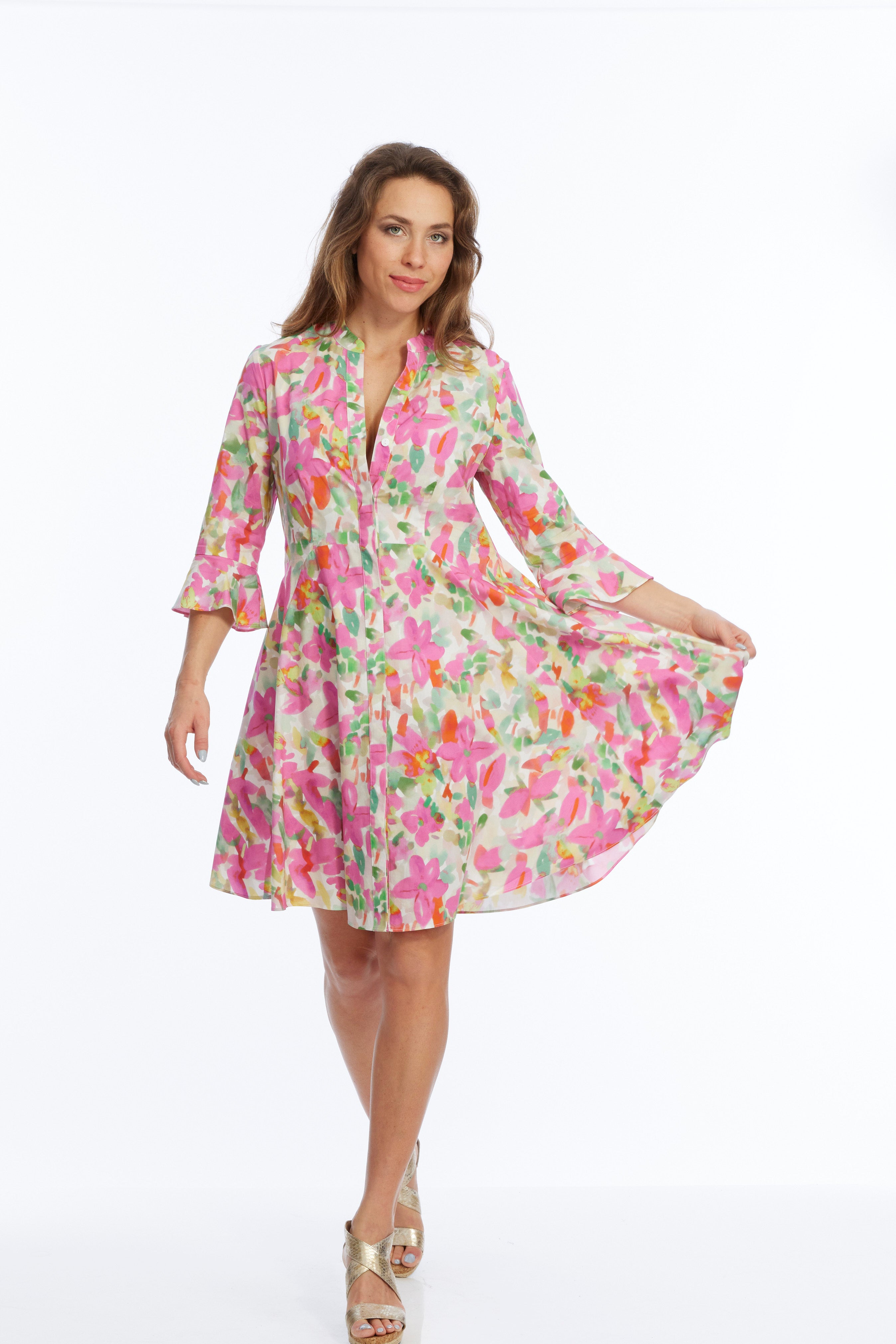 Women's Pink Floral Cocktail Dress | VICTORY | LIOR