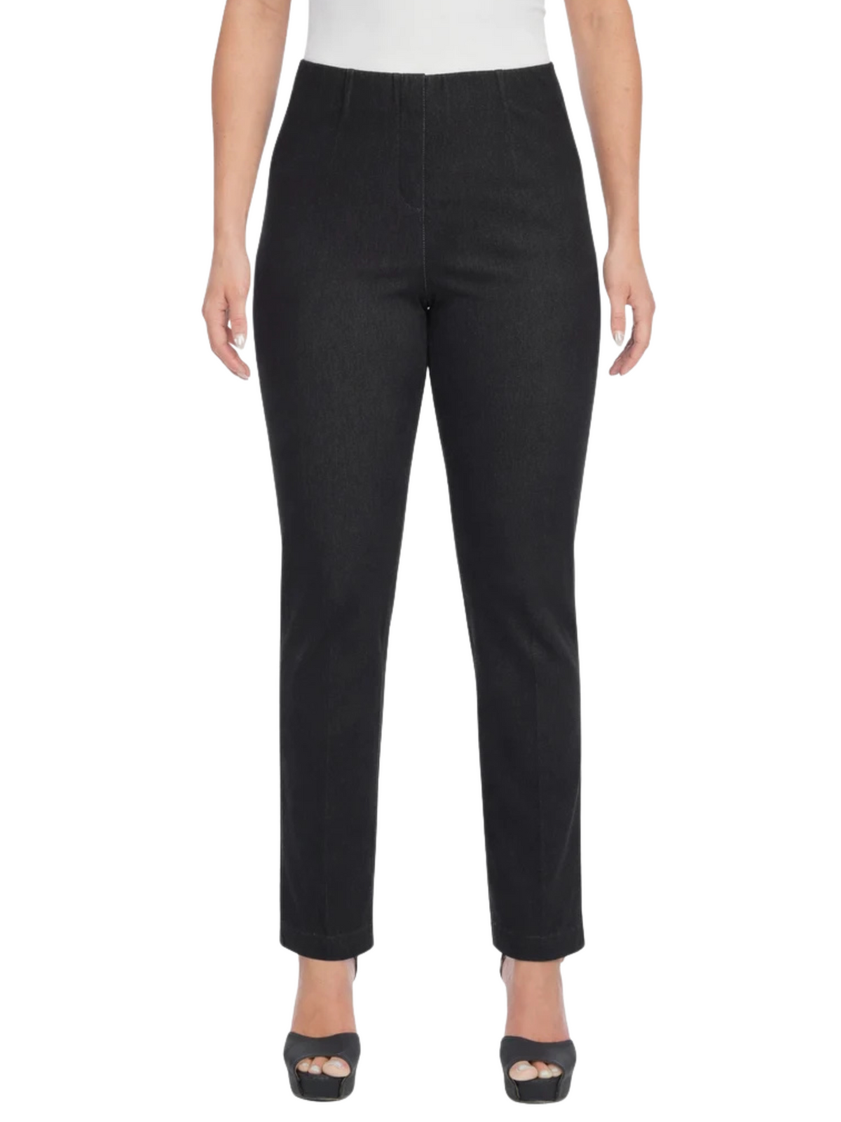 LIOR Women's Classic Straight Leg Twill Black Denim-"Sammy"