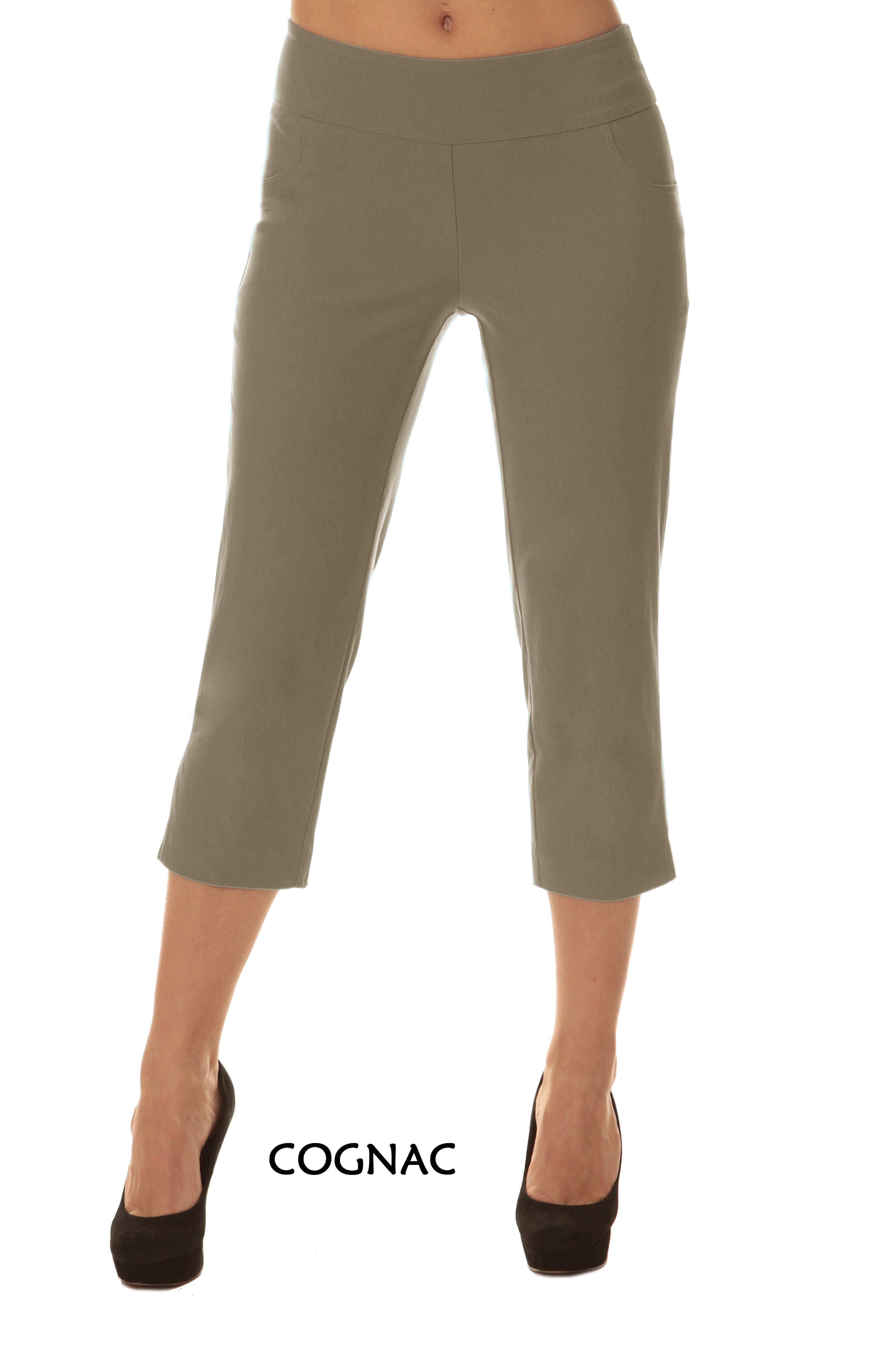 Straight Leg Capri Pant With Slit Details Jess