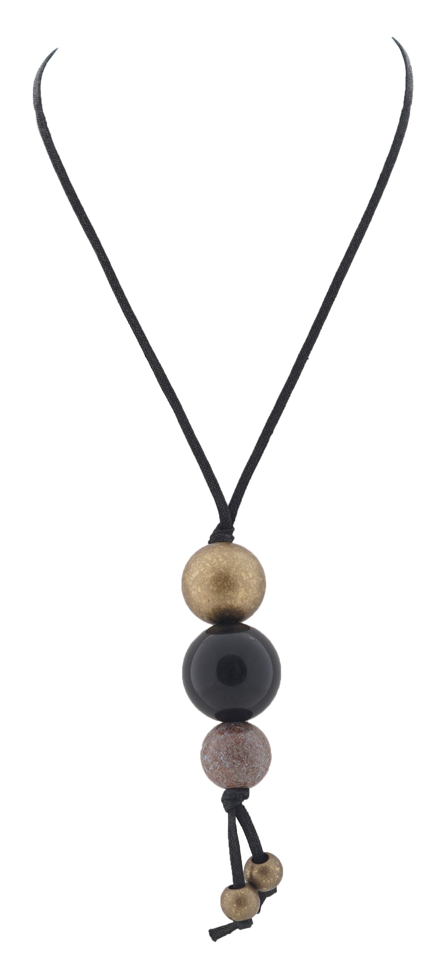 Alisha D Resin Spheres Pendant Ajustable Necklace